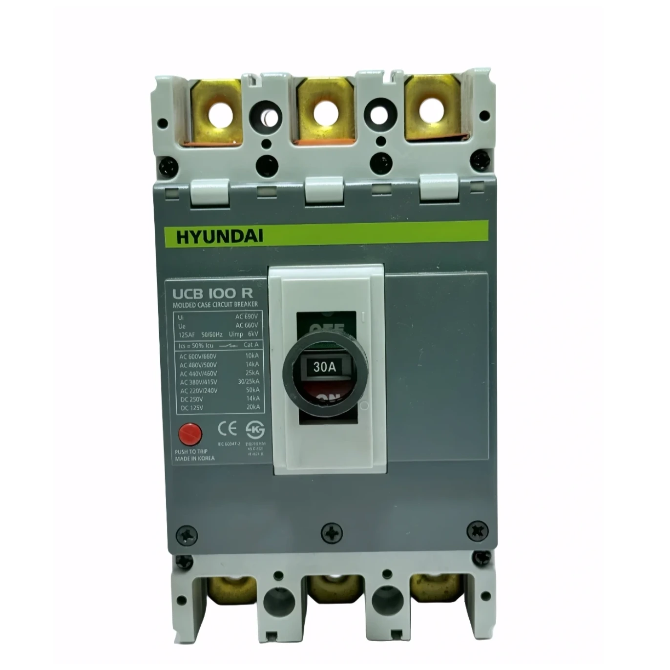 Hyundai MCCB UCB100R 30A AC440V