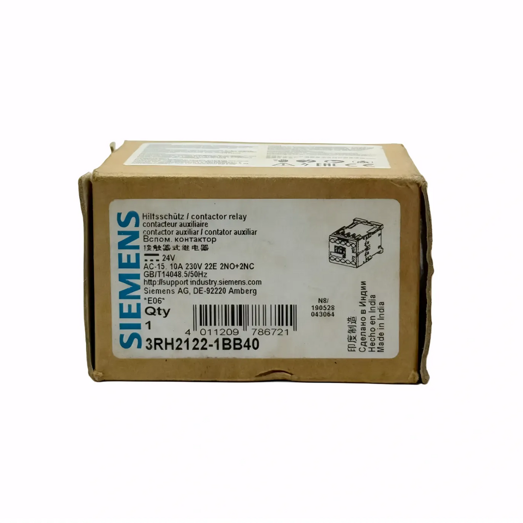 Siemens Contactor Relay 3RH2122-1BB40 DC 24V Coil