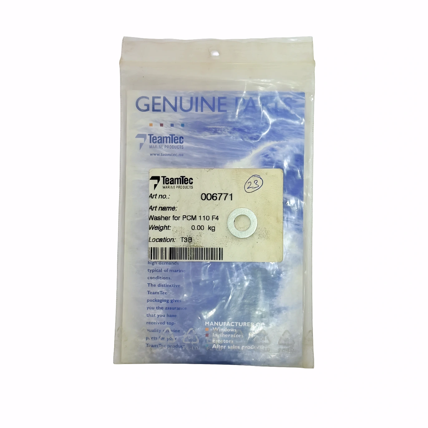 TeamTec Washer PCM110 F4 006771