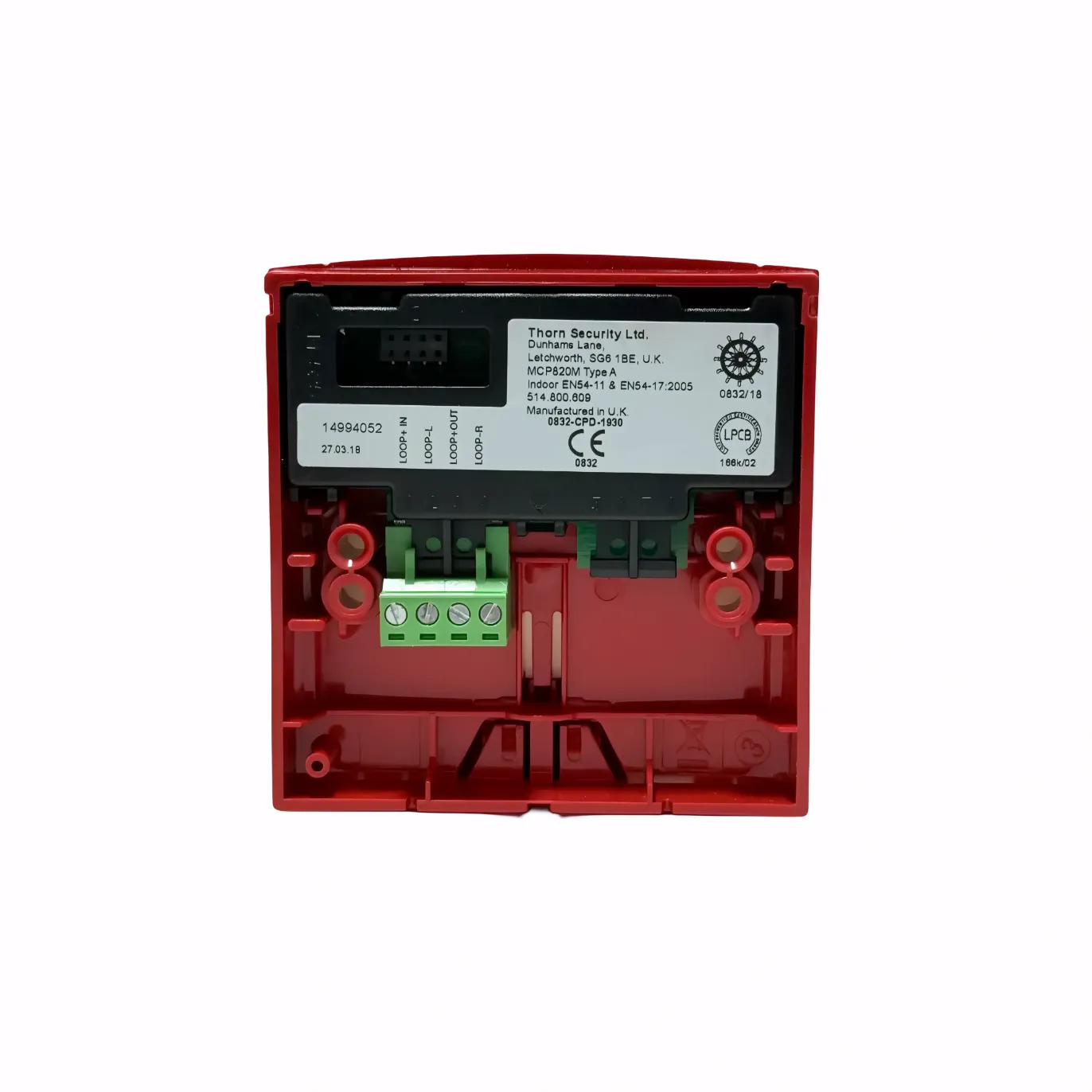 TYCO MANUAL CALL POINT MCP820M P/N 514.800.609