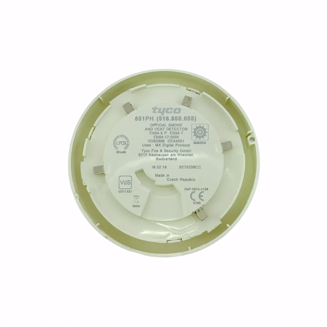 TYCO SMOKE AND HEAT DETECTOR 851PH P/N 516.850.055