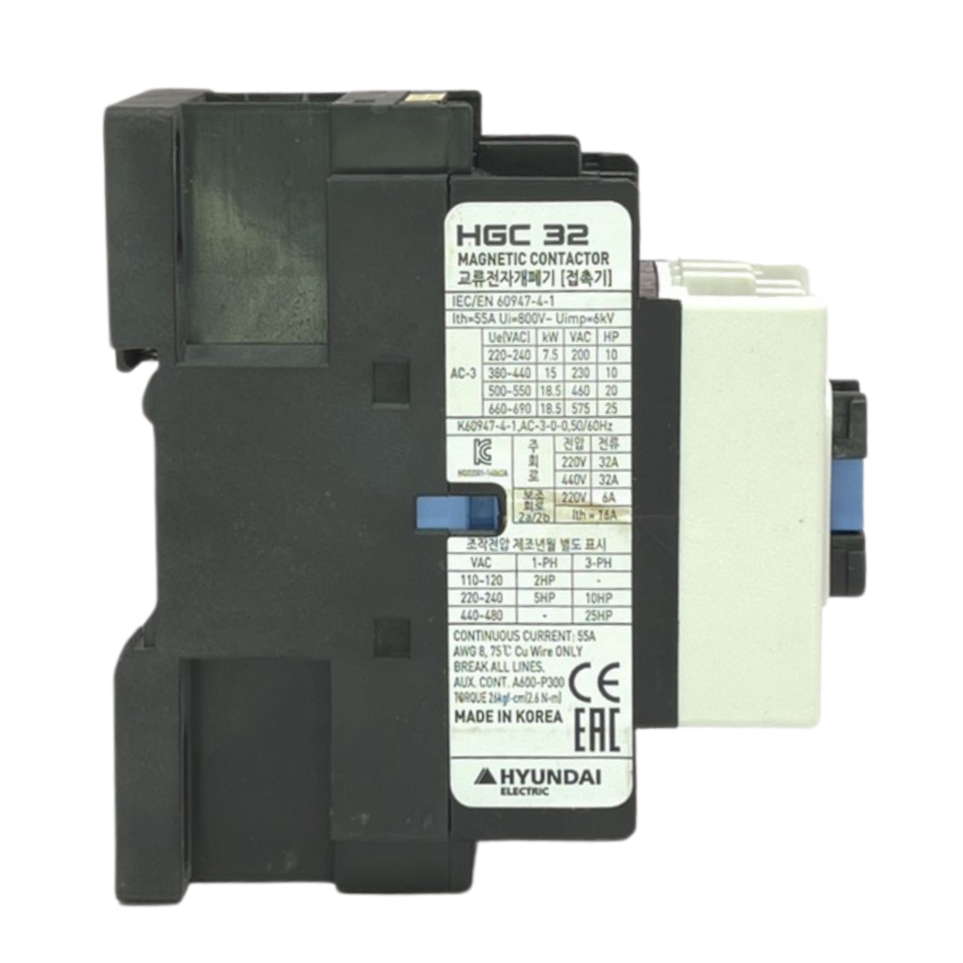 Hyundai Magnetic Contactor HGC3222NS A220